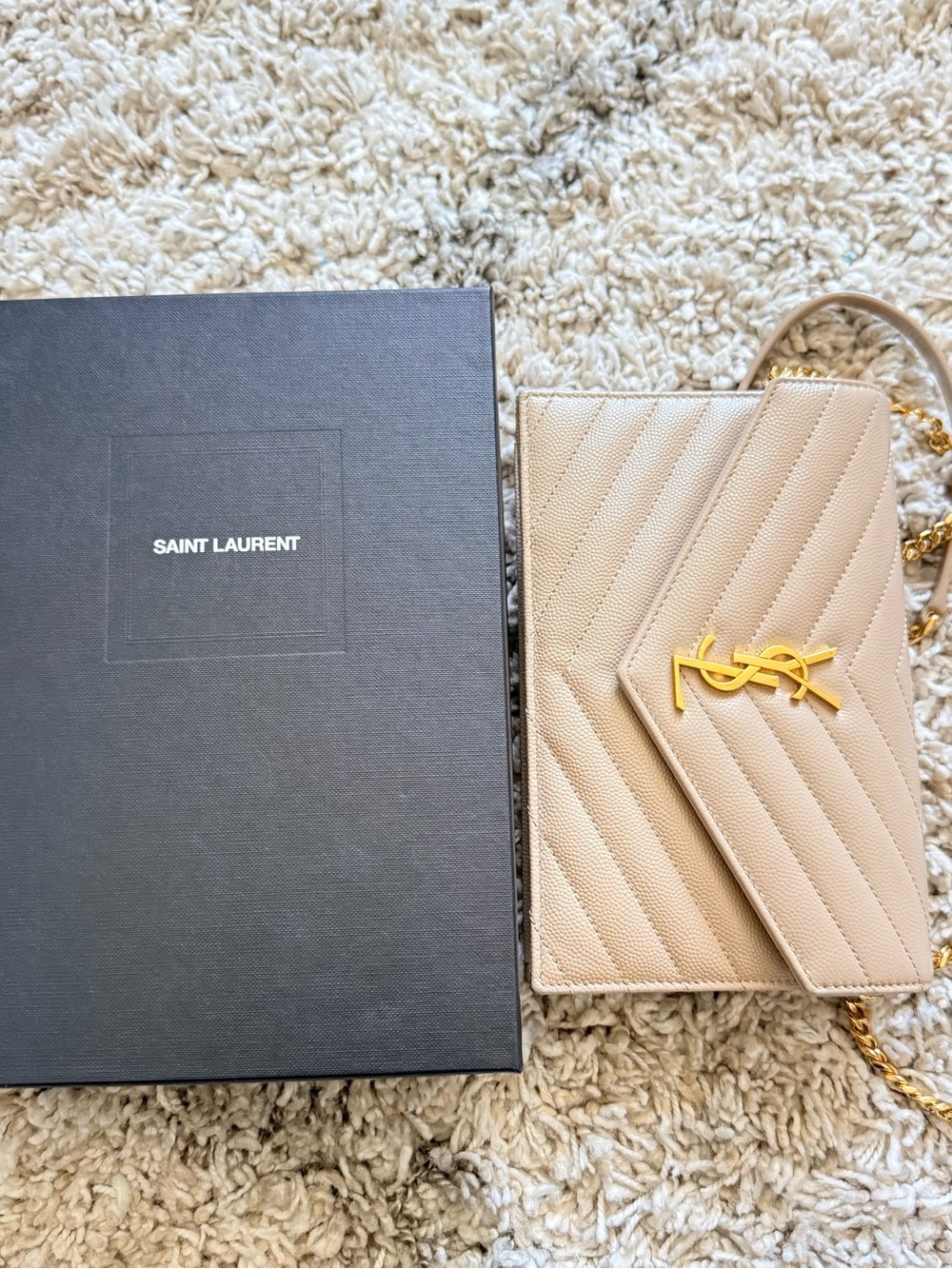 Saint Laurent Leather Chain Crossbody - Picture 13 of 16
